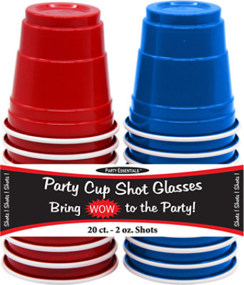 Northwest Enterprises 2Z Red White Blue Party Shot Cups 20 Count - Each - Image 1