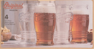 Hom Og Mason Pilsner Glasses - 4 CT - Image 3