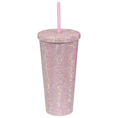 Neat Pnk Rhinestone 22z Tumbler - EA - Image 1