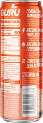 GURU Peach Mango Punch Organic Energy Drinks, Clean Energy Drink - 12 Fl. Oz. - Image 5