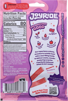 Joyride Fruit Ropes Sour Strwbry - 3.5 OZ - Image 5