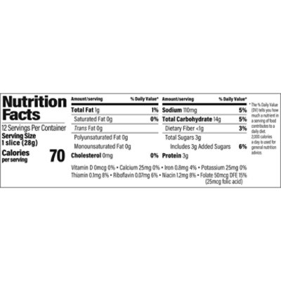 Natures Harvest Half Loaf Honey Butter Bread - 12 OZ - Image 3