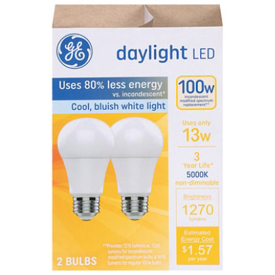 Ge 3yr 100w Led Daylight 2pk - 2 CT - Image 1