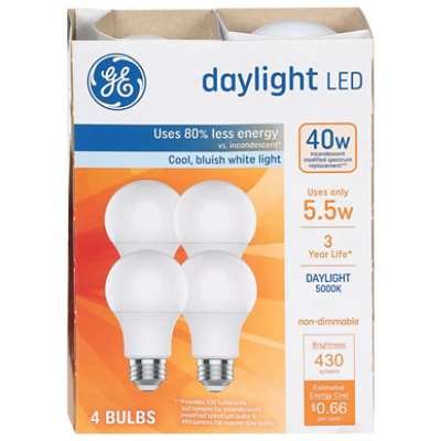 Ge 3yr 40w Led Daylight 4pk - 4 CT - Image 1