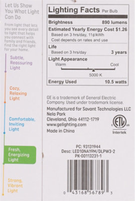 Ge 3yr 75w Led Daylight 2pk - 2 CT - Image 3