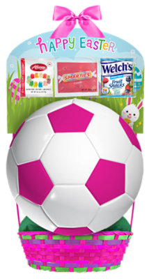 Megatoys Pink Soccer Ball Filled Basket - Each - Image 1