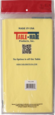 Tblmt Yellow Plastic Tablecover - EA - Image 3