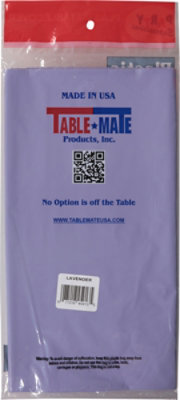 Tblmt Lavendr Plastic Tablecover - EA - Image 3