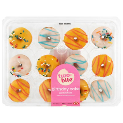 Two-bite Birthday Cake Mini Donuts Assorted - 8 OZ - Image 1