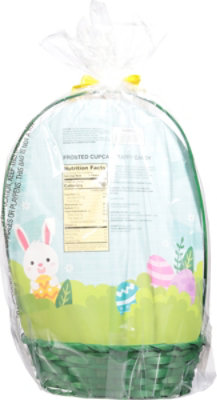 Frosted Cupcake Taffy Candy Cow Plush Filled Easter Basket - Each - Image 6