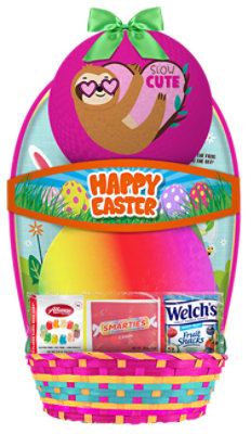 MegaToys Happy Easter 2 Sloth Ball Filled Basket - Each - Image 1