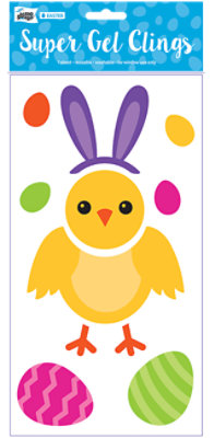 Mello Smello 5.5 x 12 Inch Super Gel Cling Chick With Bunny Ears - Each - Image 1