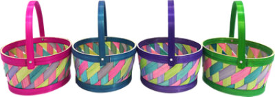 Wicker Bonanza Jewel Tone Small Bamboo Basket - Each - Image 1