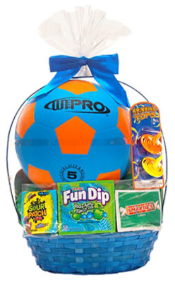 Wondertreats Large Blue Soccer Ball Filled Basket - Each - Image 1