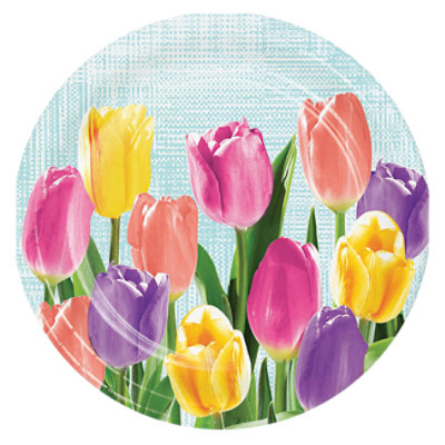 Signature SELECT Spring Tulips Dinner Plates 8 Count - Each - Image 1