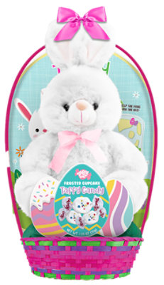 MegaToys White Plush Filled Basket - Each - Image 1