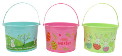 Signature SELECT Printed Plastic Easter Bucket Colors May Vary 1 Count - Each - Image 1