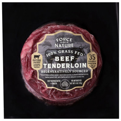 Force Of Nature Beef Tenderloin Steak Grass Fed 6 Oz - 6 OZ - Image 2
