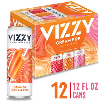 Vizzy Cream Pop Variety Pack Hard Seltzer 5% ABV Cans - 12-12 Fl. Oz. - Image 1