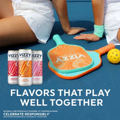 Vizzy Cream Pop Variety Pack Hard Seltzer 5% ABV Cans - 12-12 Fl. Oz. - Image 4