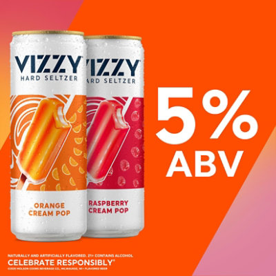Vizzy Cream Pop Variety Pack Hard Seltzer 5% ABV Cans - 12-12 Fl. Oz. - Image 3
