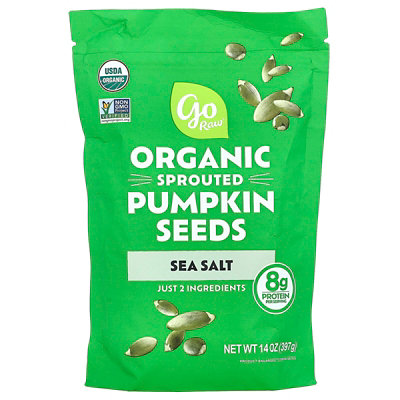 Go Raw Organic Sprouted Pumpkin Seeds, Sea Salt, 14 oz (397 g) - Image 1