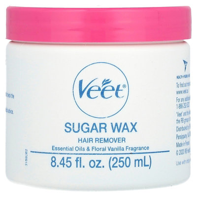 Veet Sugar Wax Hair Remover, Essential Oils  Floral Vanilla, 14 Pieces - Image 1