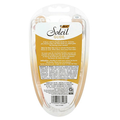 BIC Soleil Glide, Disposable Razors, 2 Razors - Image 2
