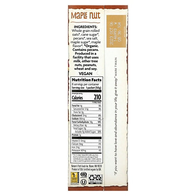 Natures Path Organic Instant Oatmeal, Maple Nut, 8 Packets, 14 oz (400 g) - Image 2