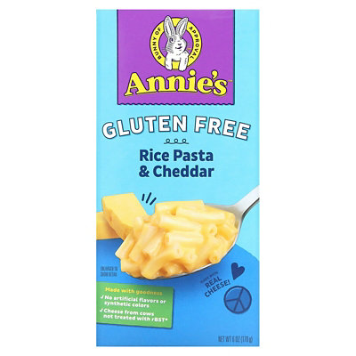 Annies Homegrown Rice Pasta  Cheddar, Gluten Free, 6 oz (170 g) - Image 1