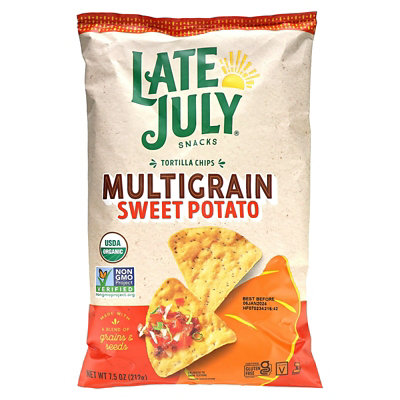Late July Multigrain Tortilla Chips, Sweet Potato, 7.5 oz (212 g) - Image 1