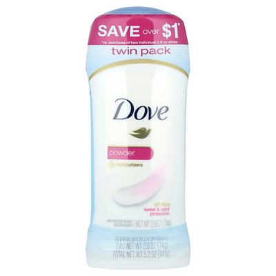 Dove Antiperspirant Deodorant, Powder, 2 Pack, 2.6 oz (74 g) Each - Image 2
