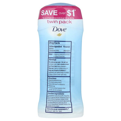 Dove Antiperspirant Deodorant, Powder, 2 Pack, 2.6 oz (74 g) Each - Image 3