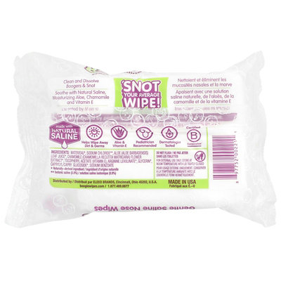 Boogie Wipes Gentle Saline Nose Wipes, Unscented, 30 Wipes - Image 2
