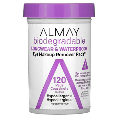 Almay Eye Makeup Remover Pads, Longwear  Waterproof, 120 Pads - Image 1