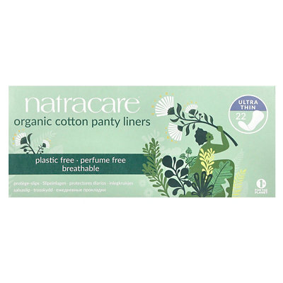 Natracare Organic Cotton Panty Liners, Ultra Thin, 22 Liners - Image 1