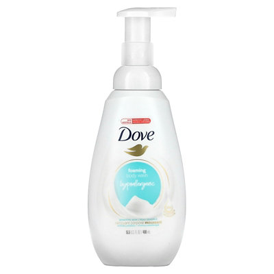 Dove Foaming Body Wash, Sensitive Skin, 13.5 fl oz (400 ml) - Image 1