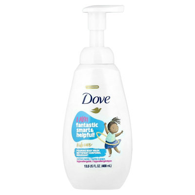 Dove Kids Care, Foaming Body Wash, Cotton Candy, 13.5 fl oz (400 ml) - Image 1