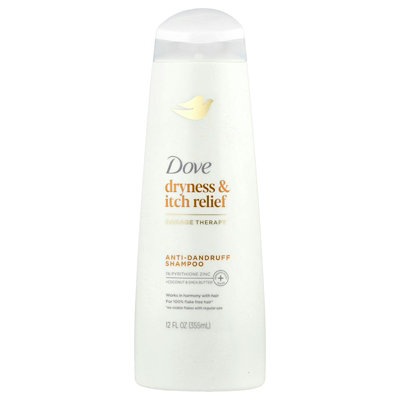 Dove AntiDandruff Shampoo, Dryness  Itch Relief, 12 fl oz (355 ml) - Image 1