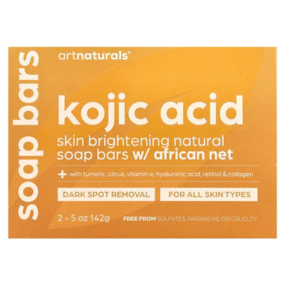 artnaturals Kojic Acid Bar Soap, 2 Bars, 5 oz (142 g) - Image 1
