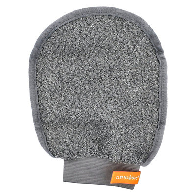 CleanLogic Sport, Grooming and Body Mitt, Gray, 1 Count - Image 3