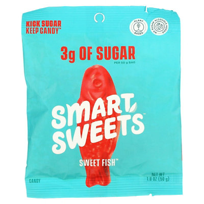 SmartSweets Sweet Fish Candy, Berry, 1.8 oz (50 g) - Image 1