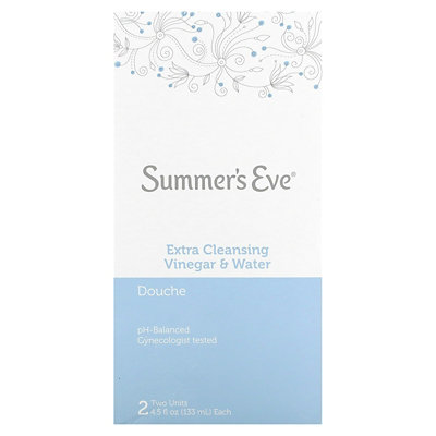 Summers Eve Douche, Extra Cleansing, Vinegar  Water, 2 Units, 4.5 fl oz (133 ml) Each - Image 1