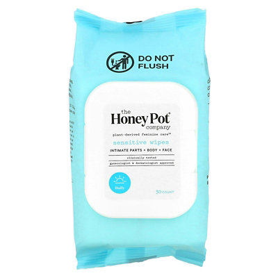 The Honey Pot Company Sensitive Wipes, 30 Count - Image 1