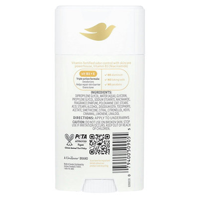 Dove Vitamin Care Deodorant, Peaches  Shea Butter, 2.6 oz (74 g) - Image 2
