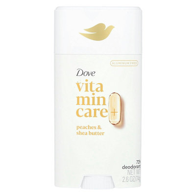Dove Vitamin Care Deodorant, Peaches  Shea Butter, 2.6 oz (74 g) - Image 1