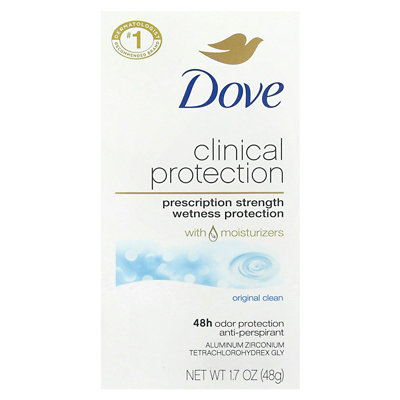 Dove Clinical Protection, Prescription Strength, AntiPerspirant Deodorant, Original Clean, 1.7 oz (48 g) - Image 2