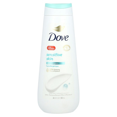 Dove Sensitive Skin Body Wash, 20 fl oz (591 ml) - Image 1