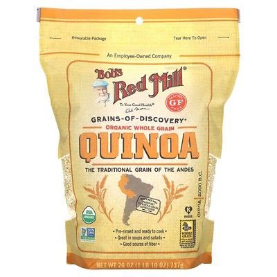 Bobs Red Mill Organic Whole Grain Quinoa, Gluten Free, 26 oz (737 g) - Image 1