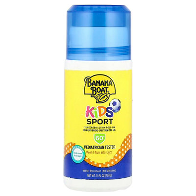 Banana Boat Kids Sport, Sunscreen Lotion RollOn, SPF 60, 2.5 fl oz (75 ml) - Image 1